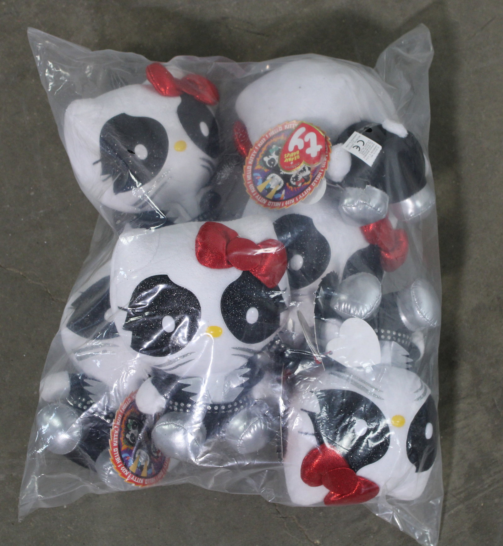 TY Hello Kitty / KISS Plush for Crane Arcade Games: Total of 6. In-house shipping available.