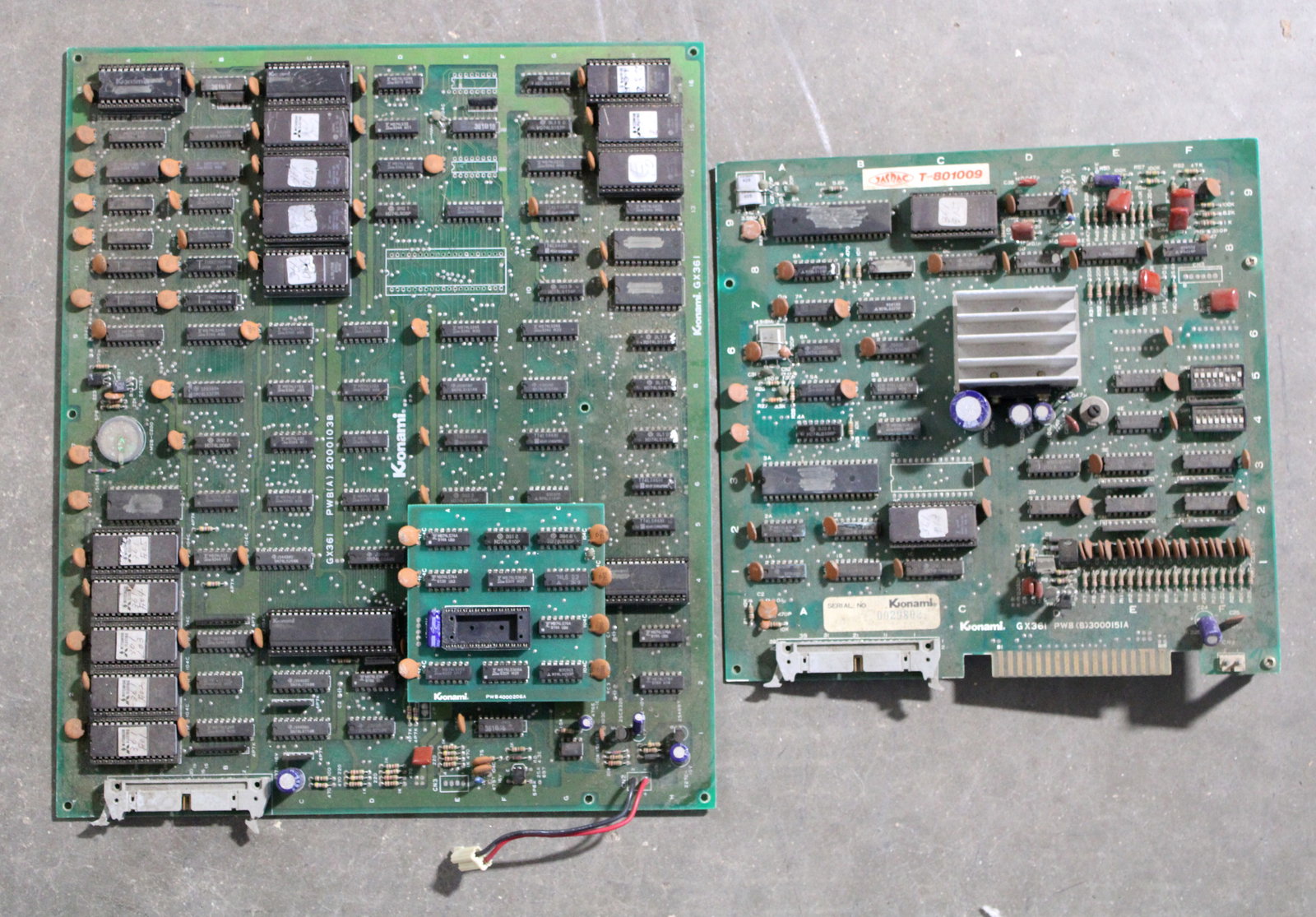 Konami Track & Field Arcade Game Board set: Appears to be track and field. Board GX361