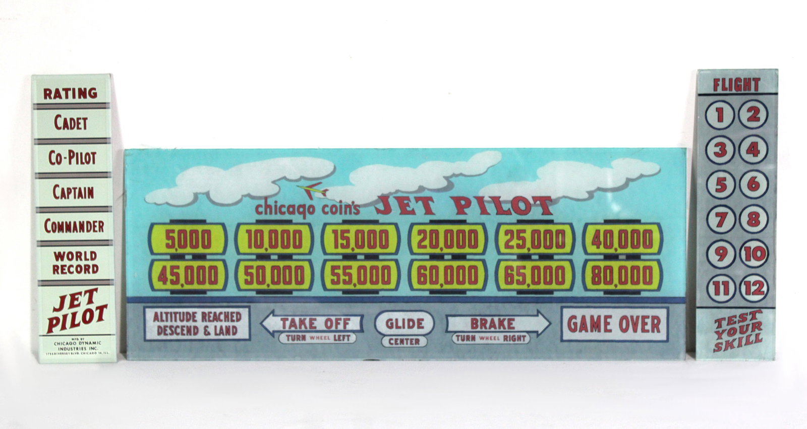 Chicago Coin Jet Pilot Reproduction Marquee Glasses: This item requires third-party shipping or pickup arrangements to be made.