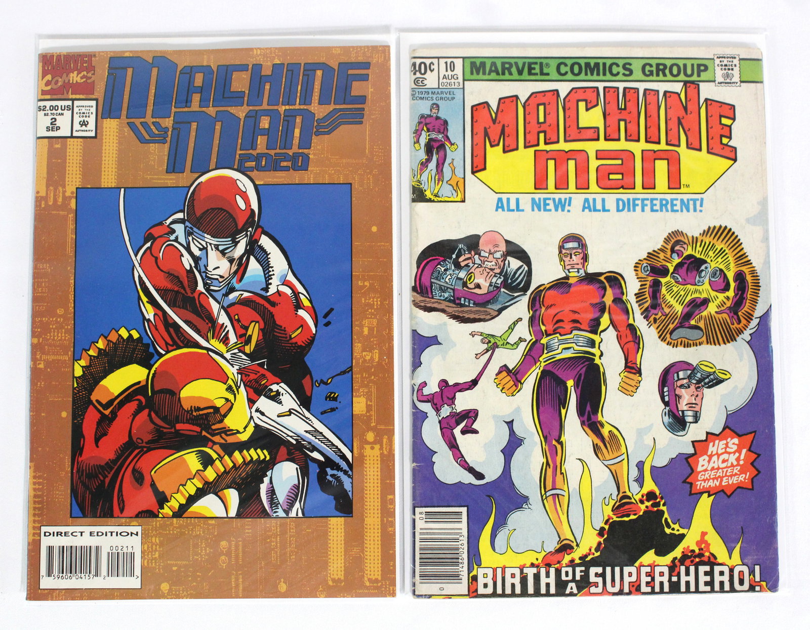 Marvel Machine Man Issue 10 and Machine Man 2020 Issue 2: Bagged and boarded. Varying conditions. In-house shipping available.