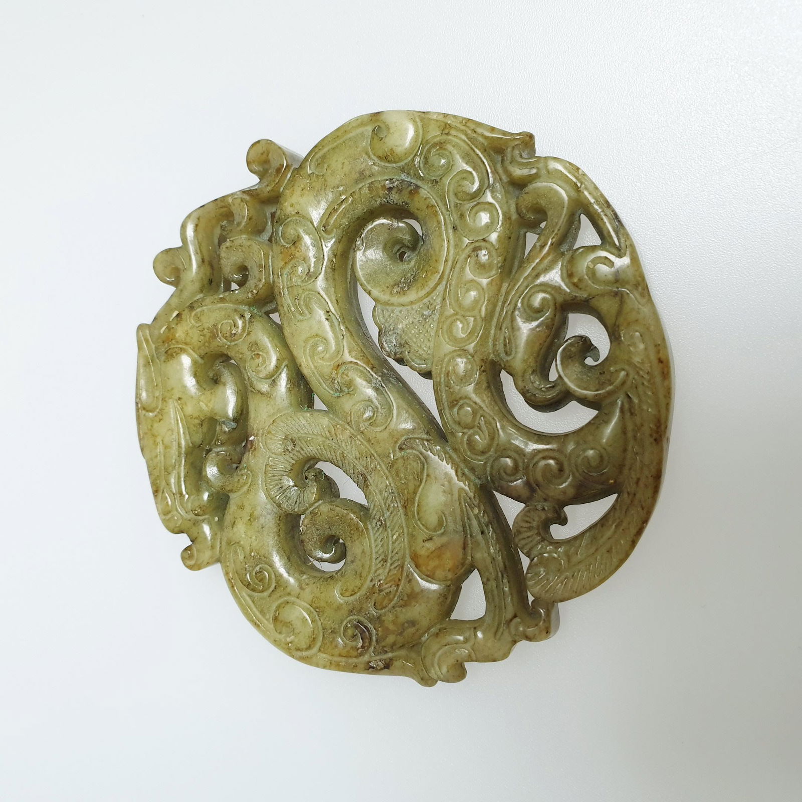 Jadescheibe – China, olivgrüne „ (1 of 6)