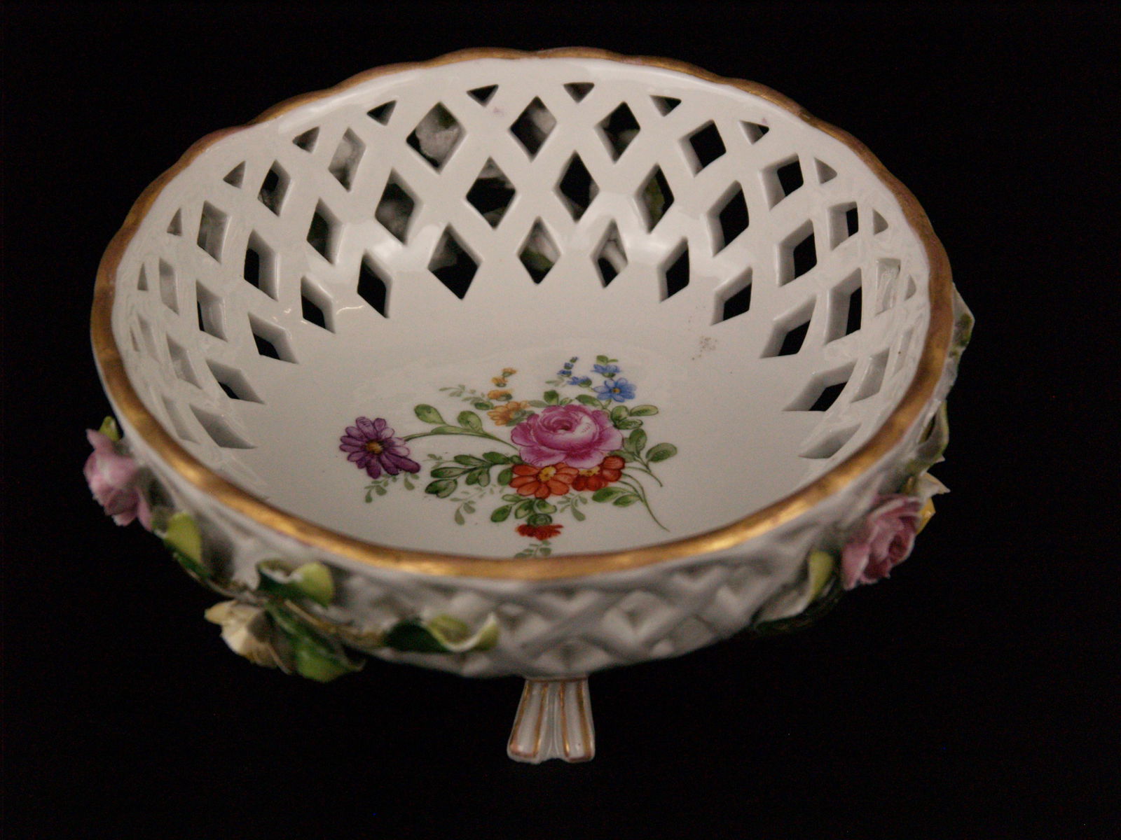 Korbschale - Schierholz, runde Schale, durchbrochen (1 of 9)