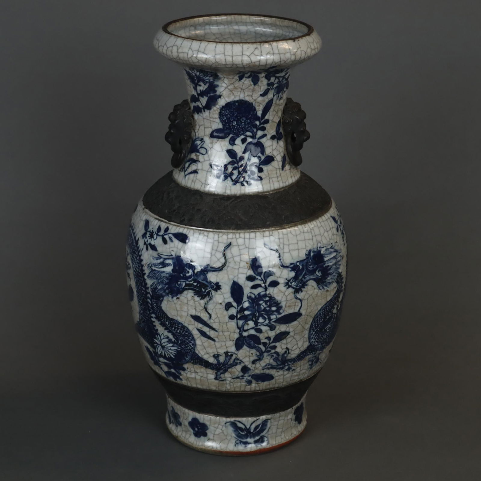 Balustervase - China, feine Handbemalung in Blau mit (1 of 10)