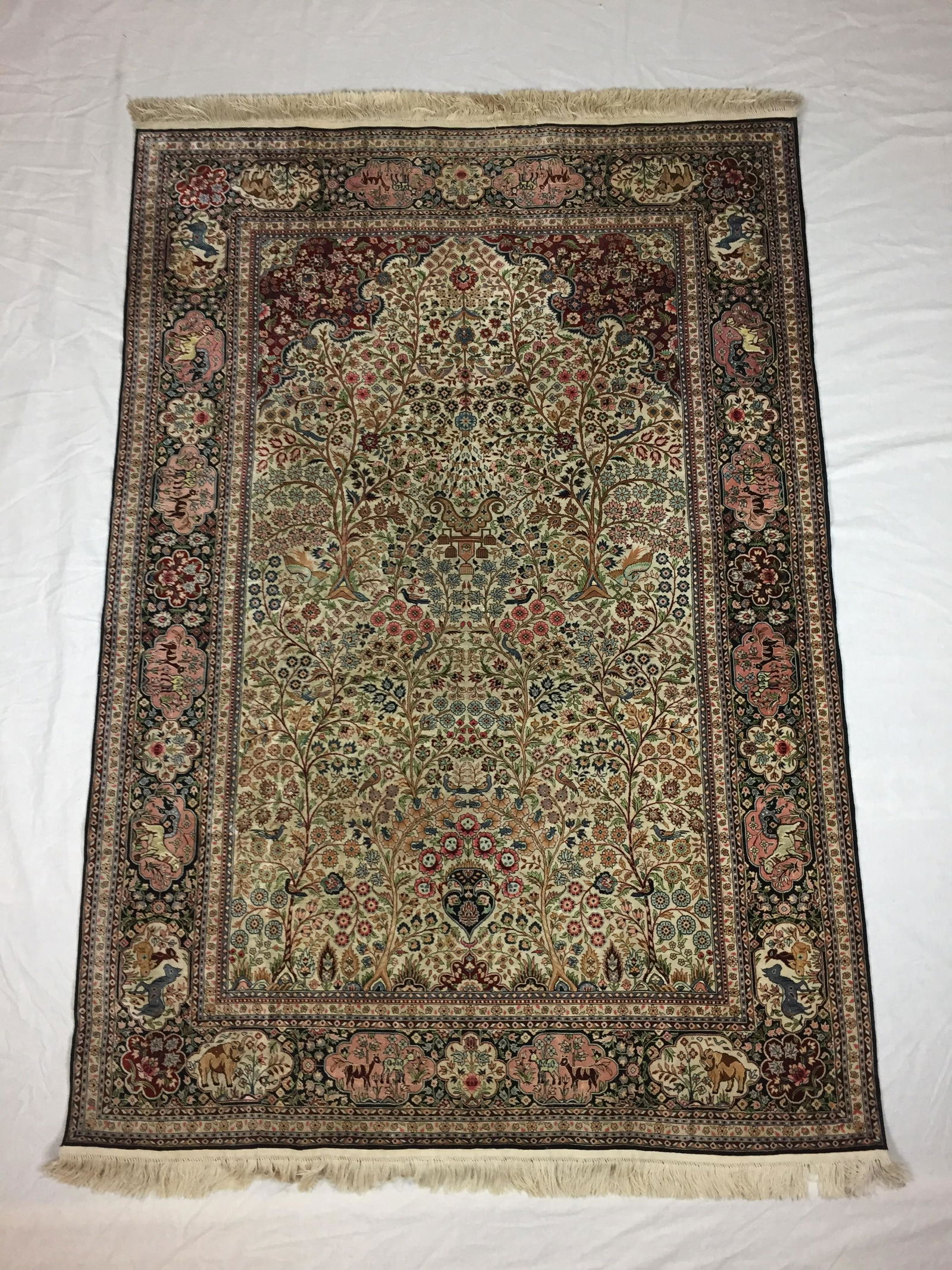 Hereke - Teppich, China, Seide auf Seide, feine Knü (1 of 9)