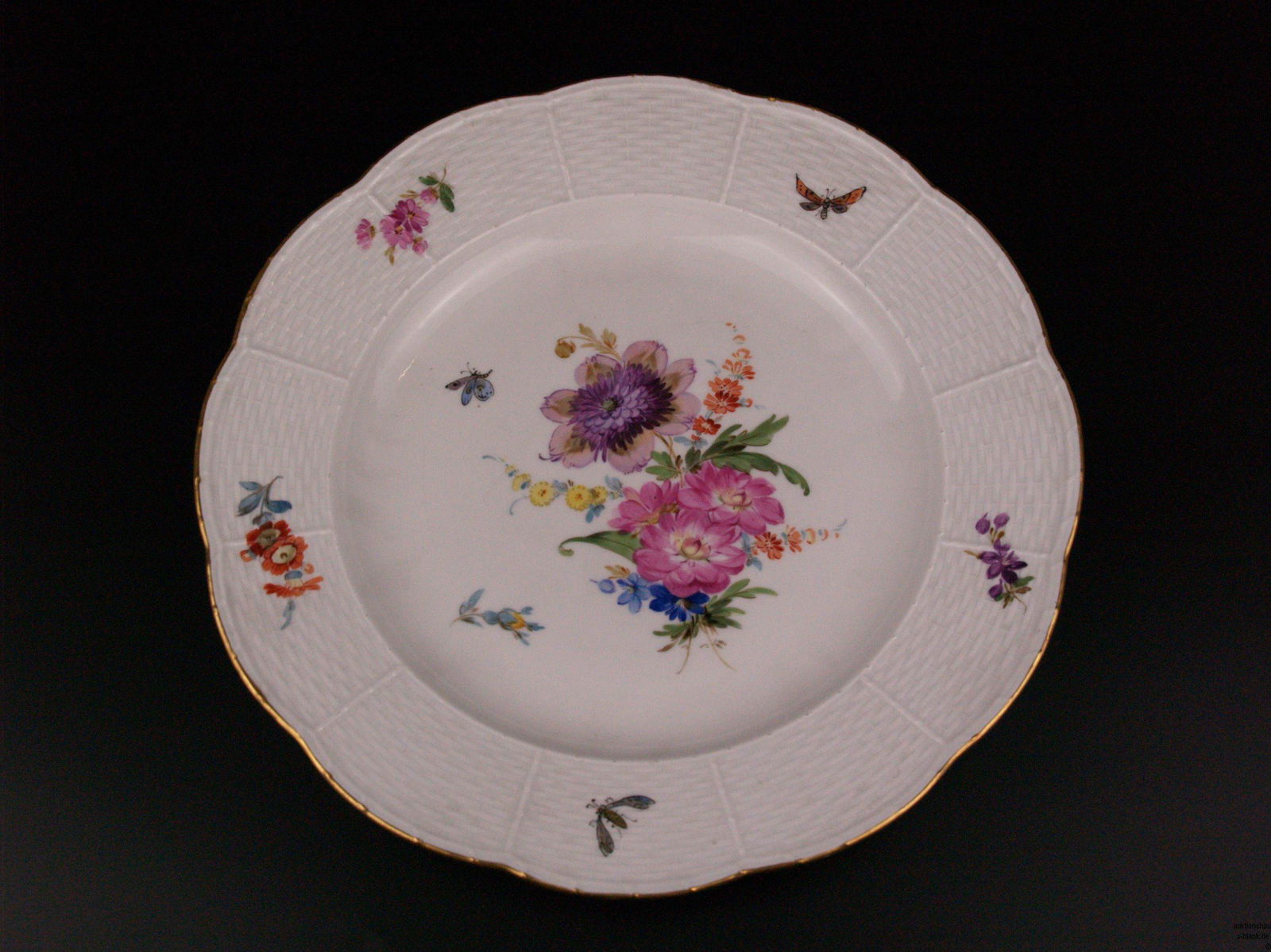 Jubiläumsteller Meissen - Knaufzeit, unterglasurblaue Jubiläums-Marke 1710 -1910, Nr.'1 (1 of 6)