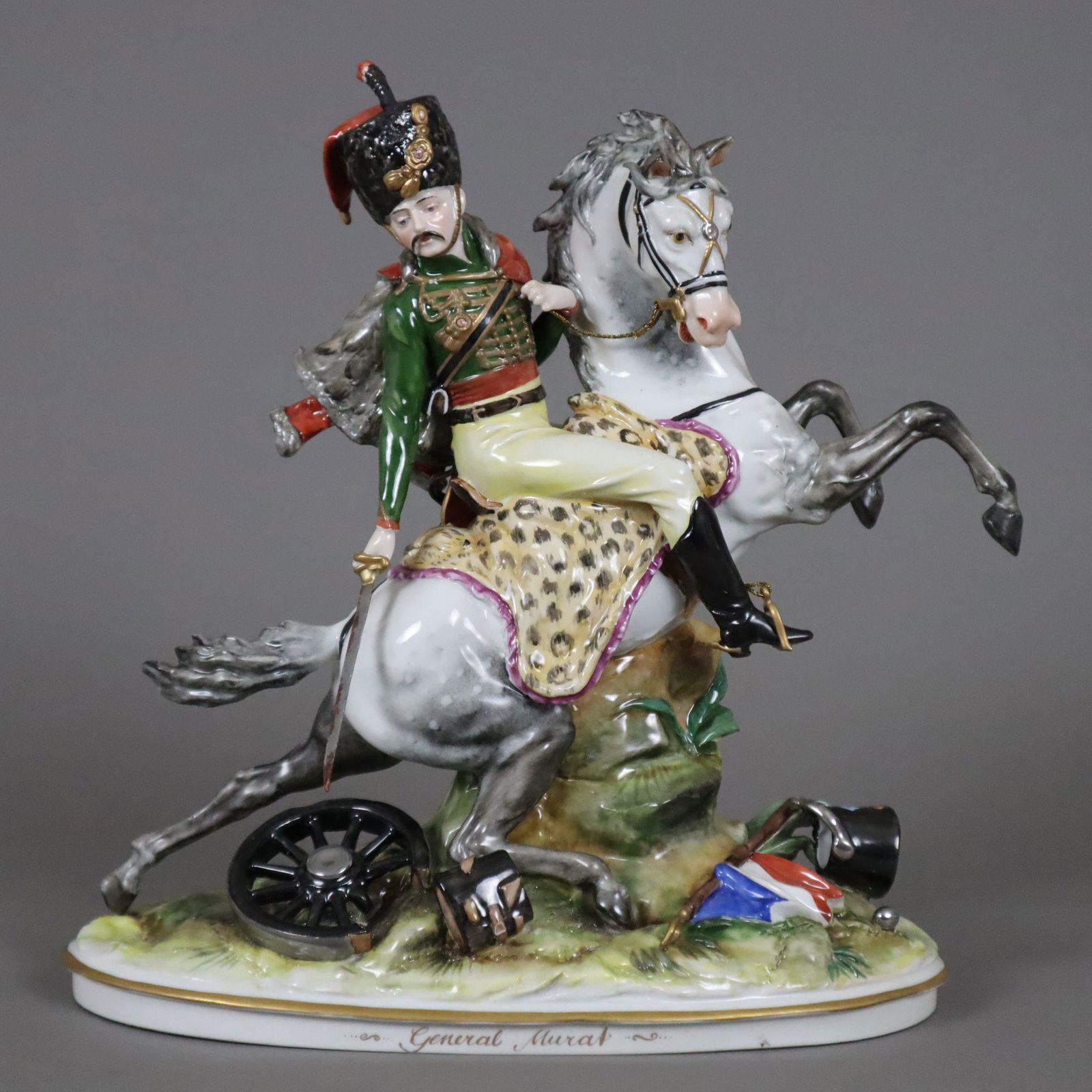 Figur "General Murat" -  Aelteste Volkstedter Porzellanfabrik, 20. Jh., Porzellan, bunt bemalt, (1 of 11)