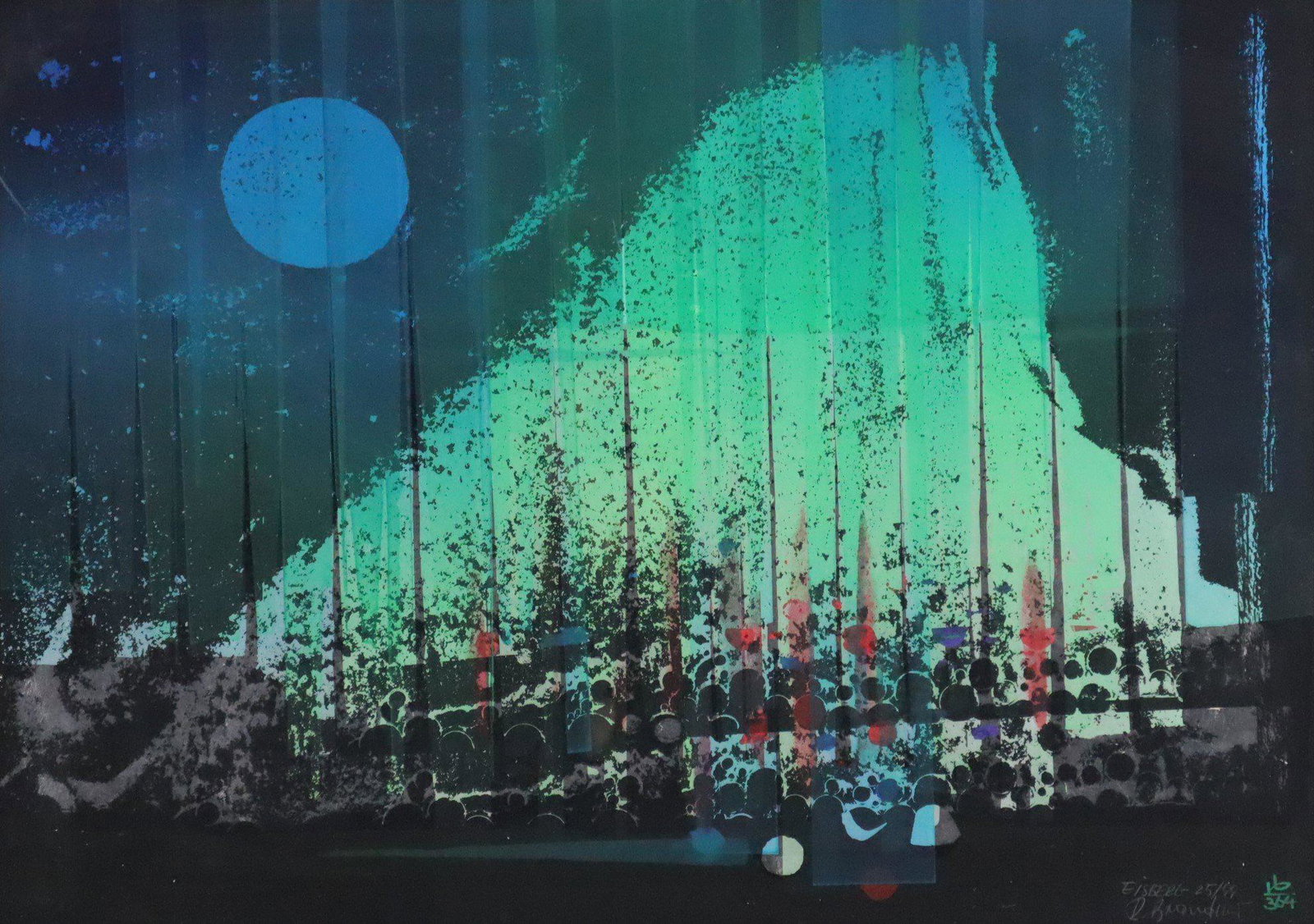 Brander, Reinhard (*1938) - "Eisberg", 1990, Original-Manugrafie (Siebdruck von Hand) mit (1 of 8)