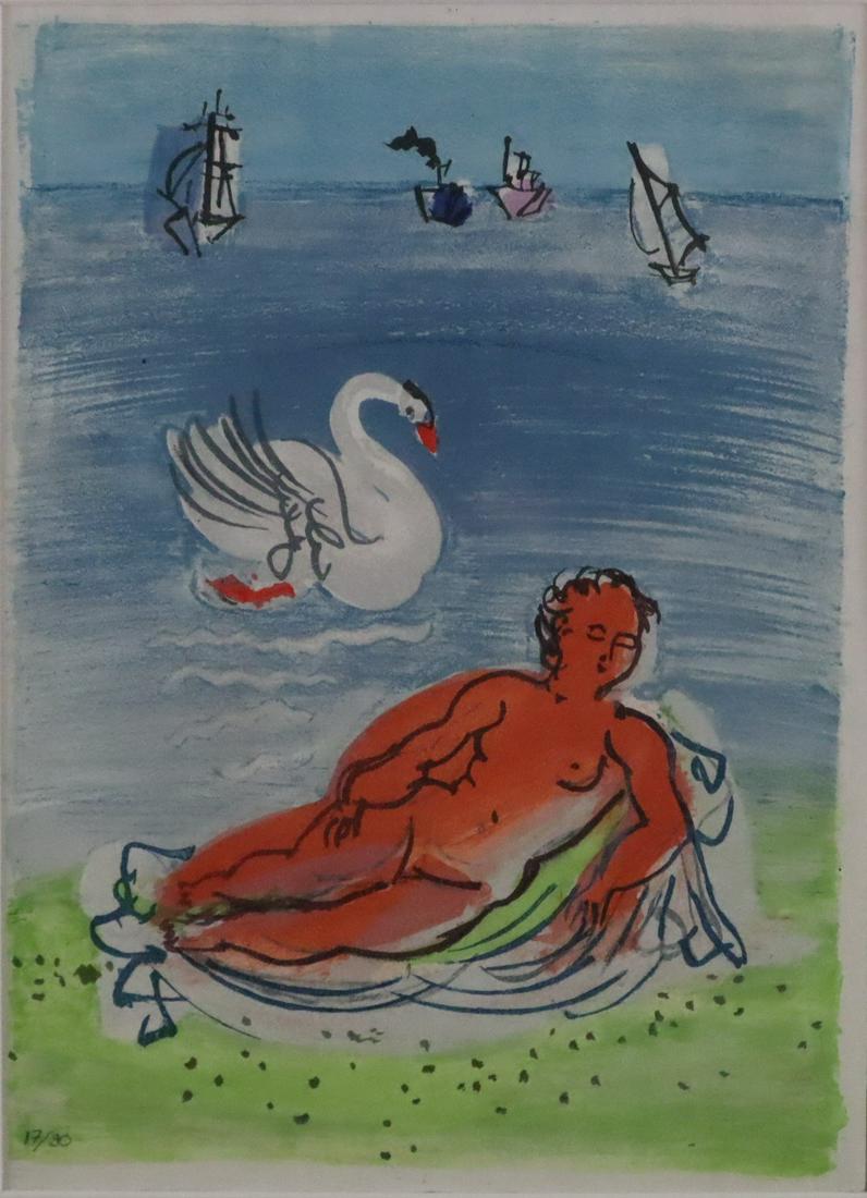 Dufy, Raoul (1877 Le Havre - Forcalquier 1953) - "Sirène", Farblithografie aus der Folge (1 of 4)