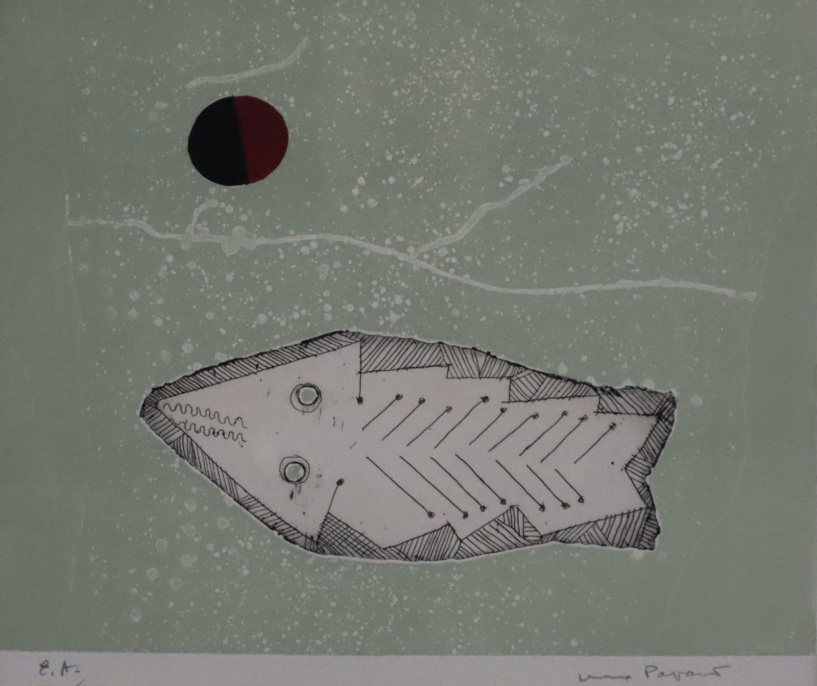 Papart, Max (1911 Marseille - 1994 Paris) - "L'enfant à la respiration", Original-Radierung,: Papart, Max (1911 Marseille - 1994 Paris) - "L'enfant à la respiration", Original-Radierung, unten rechts in Blei handsigniert "Max Papart", unten links bezeichnet "E.A.", Gesamtauflage von 115 E