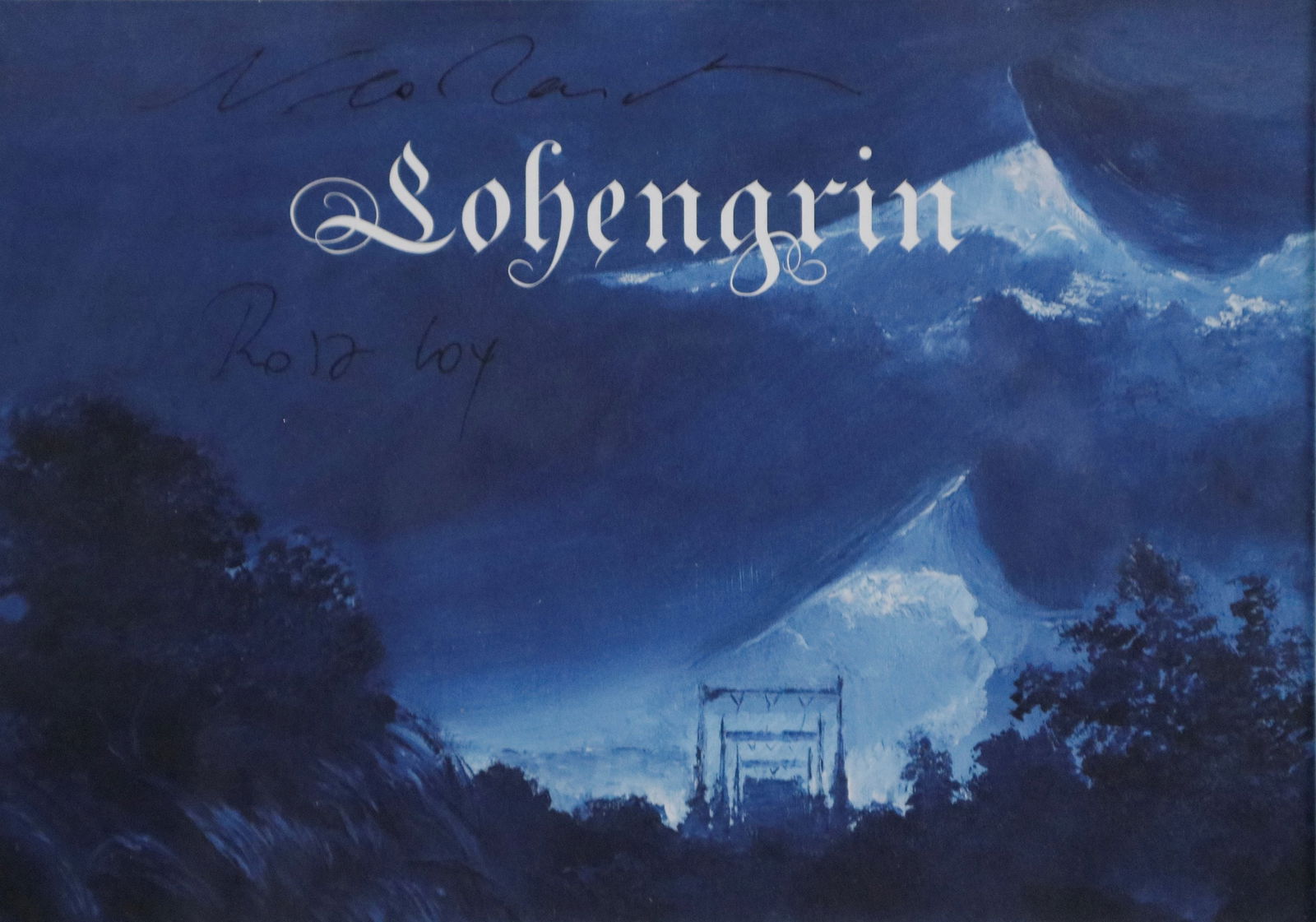 Rauch, Neo (*1960 Leipzig) und Rosa Loy (*1958 Zwickau) - "Bühnenbild zu Lohengrin", Bayreuther: Rauch, Neo (*1960 Leipzig) und Rosa Loy (*1958 Zwickau) - "Bühnenbild zu Lohengrin", Bayreuther Festspiele, Farboffsetdruck, 2018, von beiden Künstlern handsigniert, Passepartout-Ausschnitt