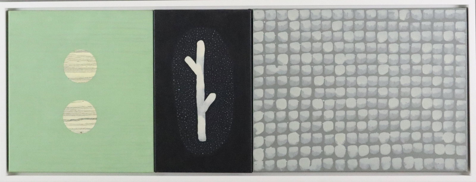Gutbrod, Helmut (*1958 Nürnberg) - Abstrakte Farbkomposition, 2003, 3-teiliges Werk (3: Gutbrod, Helmut (*1958 Nürnberg) - Abstrakte Farbkomposition, 2003, 3-teiliges Werk (3 Leinwände in einem Rahmen montiert, Acryl auf Leinwand, verso signiert und datiert, Höhe: 50 cm, B