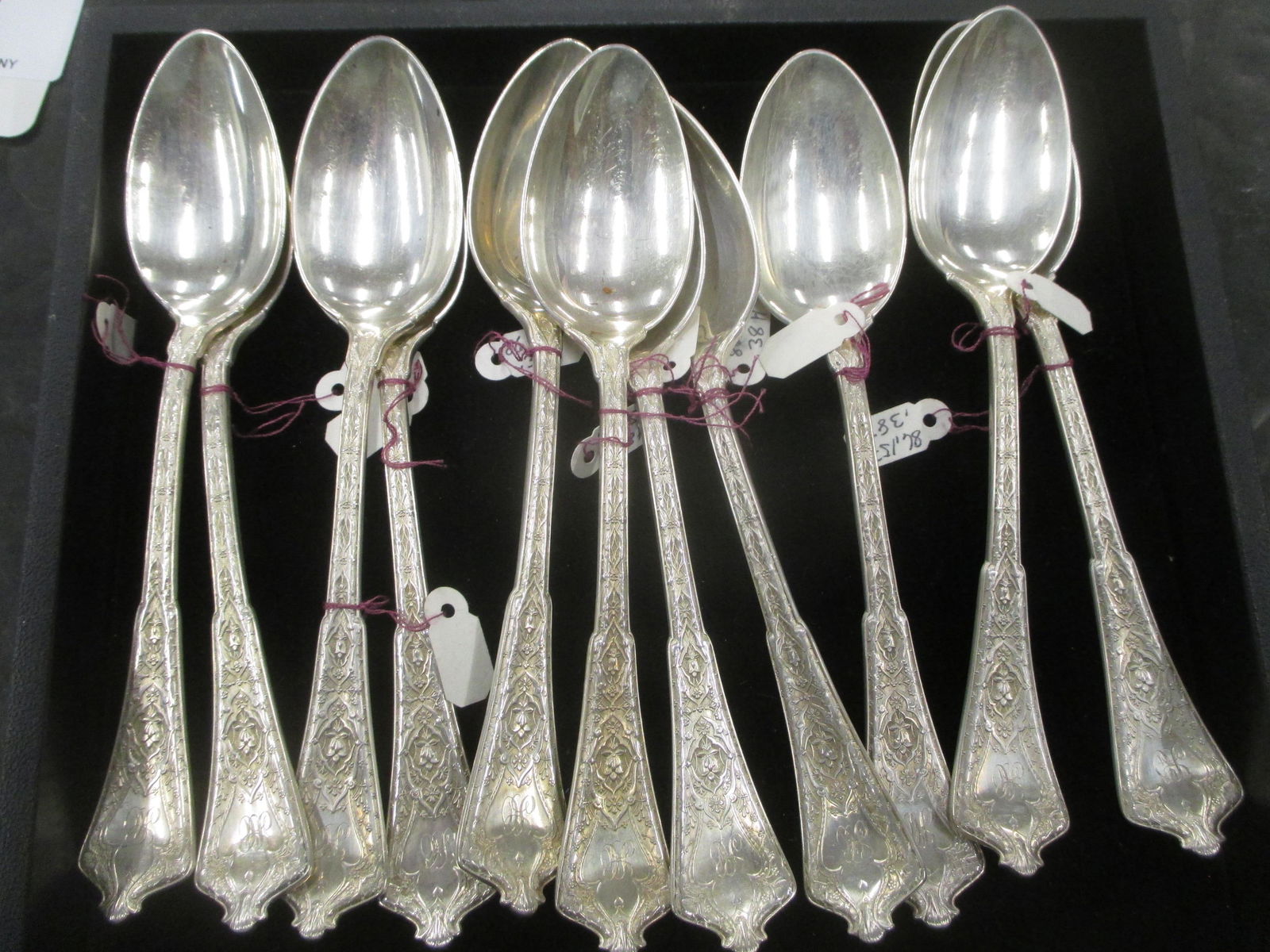 11 TIFFANY AND CO. STERLING TEA SPOONS (1 of 2)
