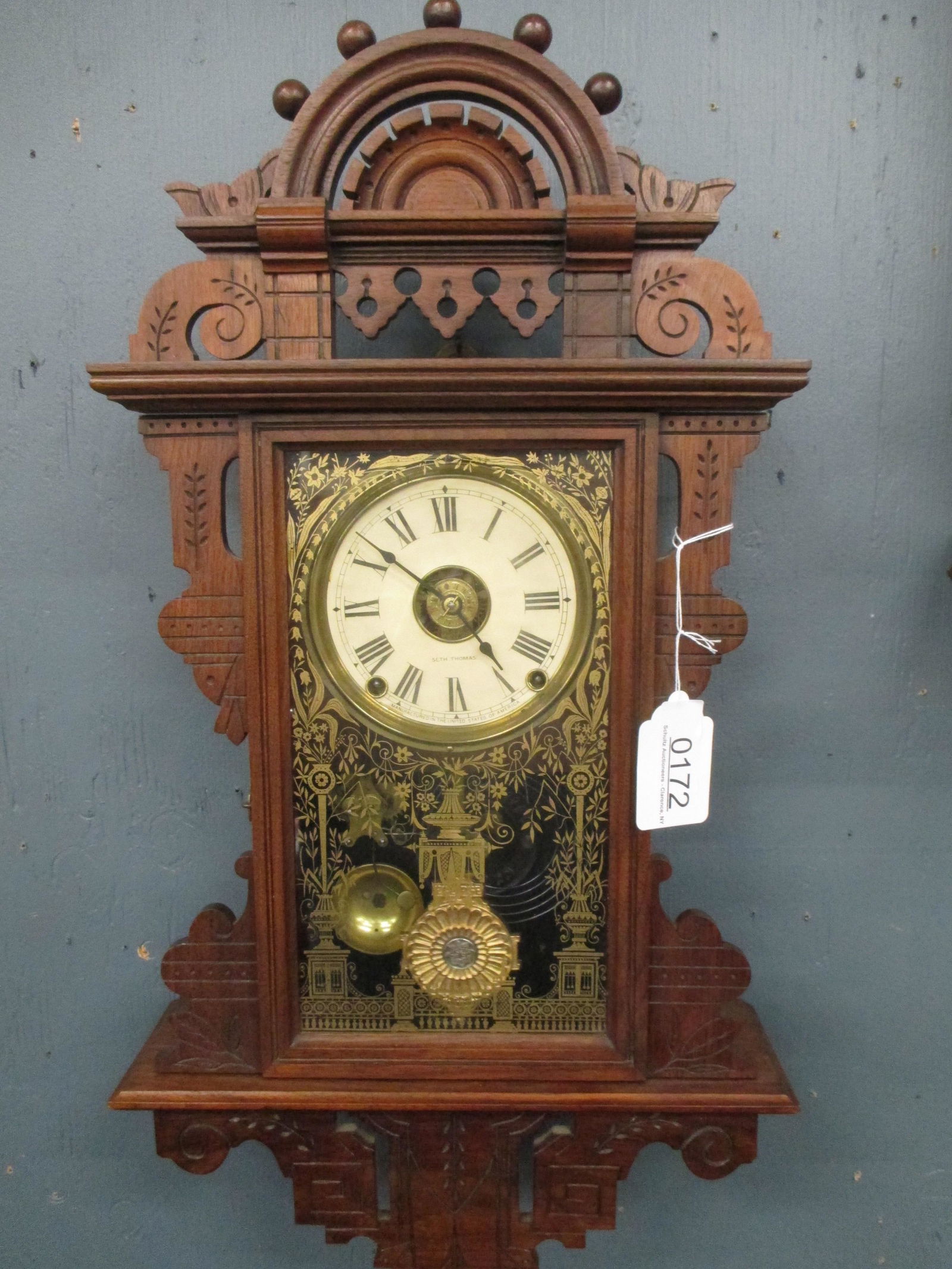 SETH THOMAS WALL GINGERBREAD CLOCK Jan 18, 2020 Schultz Auctioneers