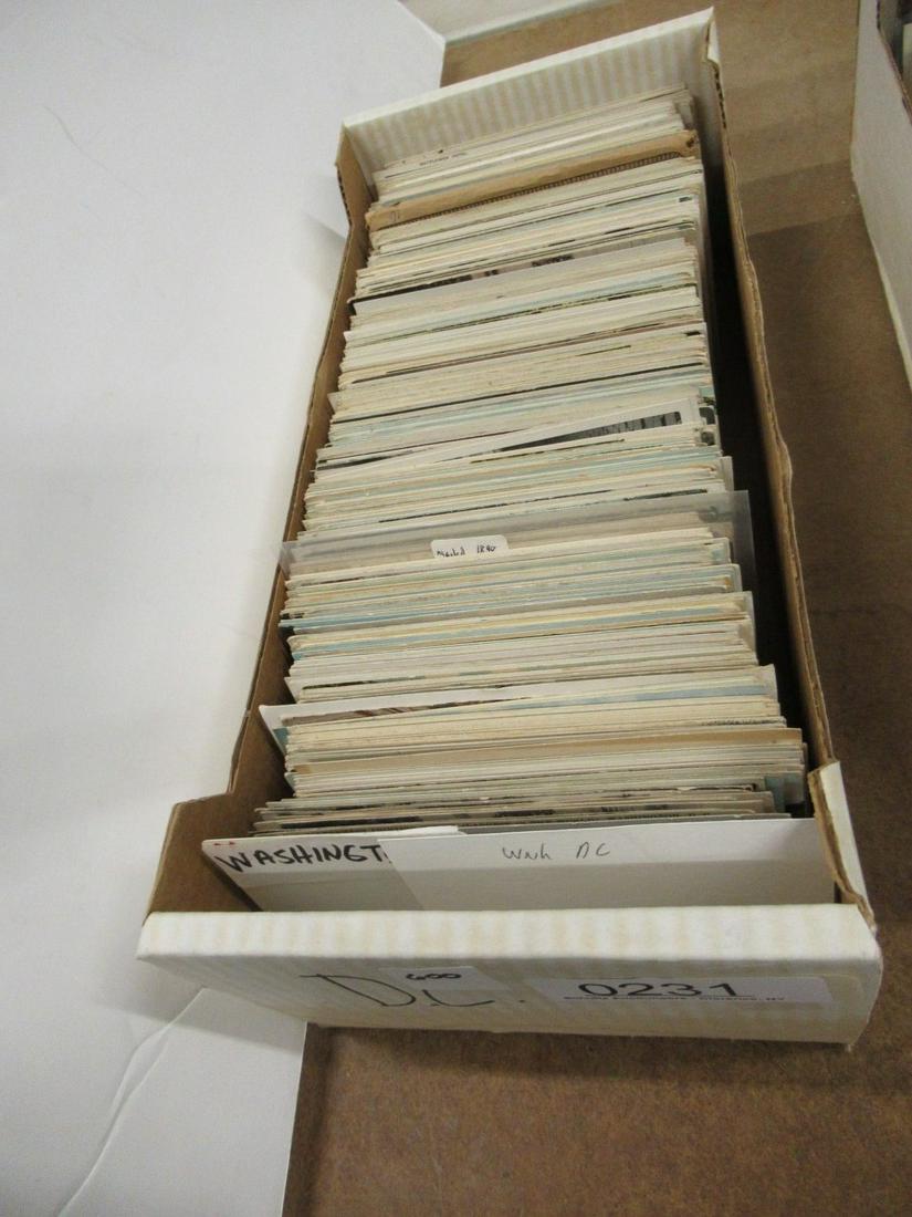 APPROX. 600 POSTCARDS FROM WASHINGTON D.C.: APPROX. 600 POSTCARDS FROM WASHINGTON D.C. INCLUDING VIEWS OF GALLERIES, BUILDINGS, AND HOTELS