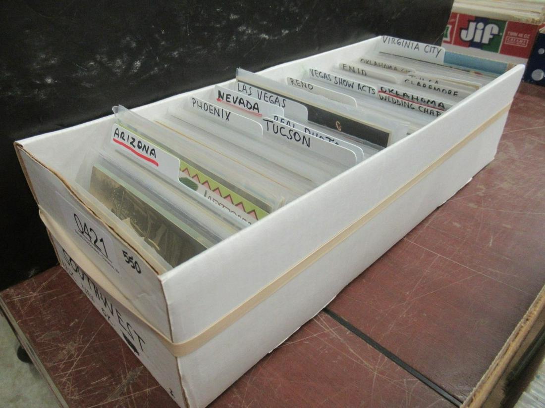 APPROX. 550 POSTCARDS OF SOUTHWEST STATES: APPROX. 550 POSTCARDS OF SOUTHWEST INCL. ARIZONA, LAS VEGAS, OKLAHOMA
