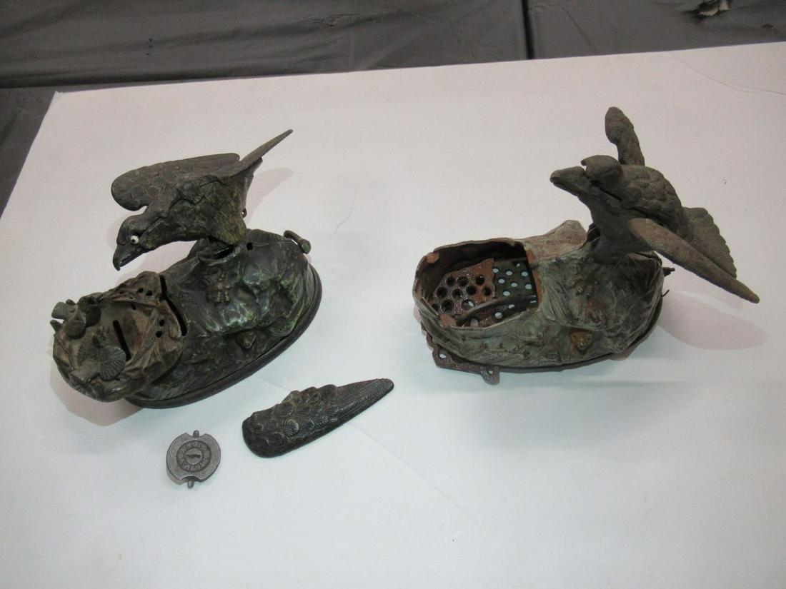 CAST IRON BIRD BANKS: CAST IRON BIRD BANKS, SOME ASSEMBLY REQUIRED