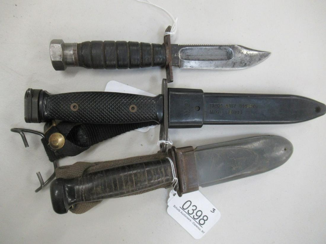 USN MK1 CAMILLUS, US M7 IMPERIAL BAYONET, KNIFE: USN MK1 CAMILLUS, US M7 IMPERIAL BAYONET, CAMILLUS KNIFE