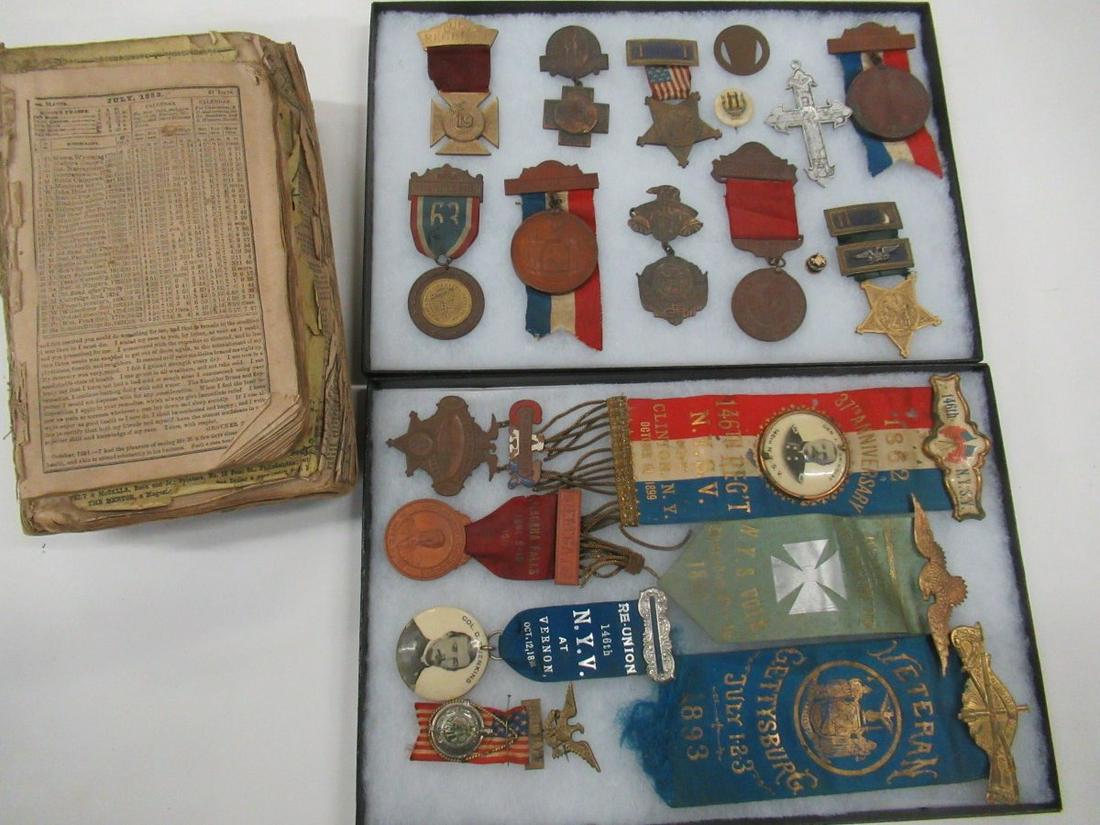 GAR MEDALS, ANNIVERSARY RIBBONS, FARMERS ALMANACS: GAR MEDALS, ANNIVERSARY RIBBONS, FARMERS ALMANACS
