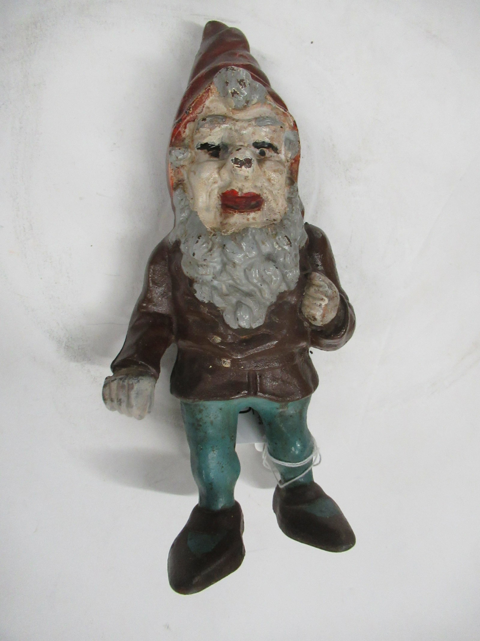 Cast Iron Gnome Doorstop: Cast Iron Gnome Doorstop, Approx. 12" h