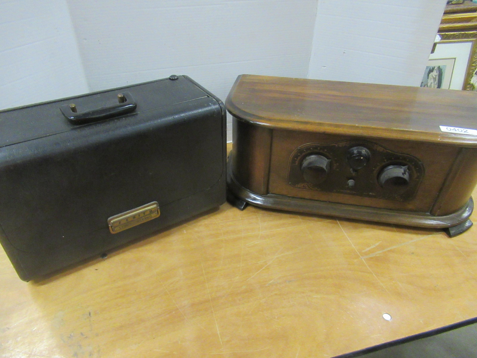 Zenith Trans Oceanic Radio and Arborphone Radio: Zenith Trans Oceanic Radio and Arborphone Radio in Wood case