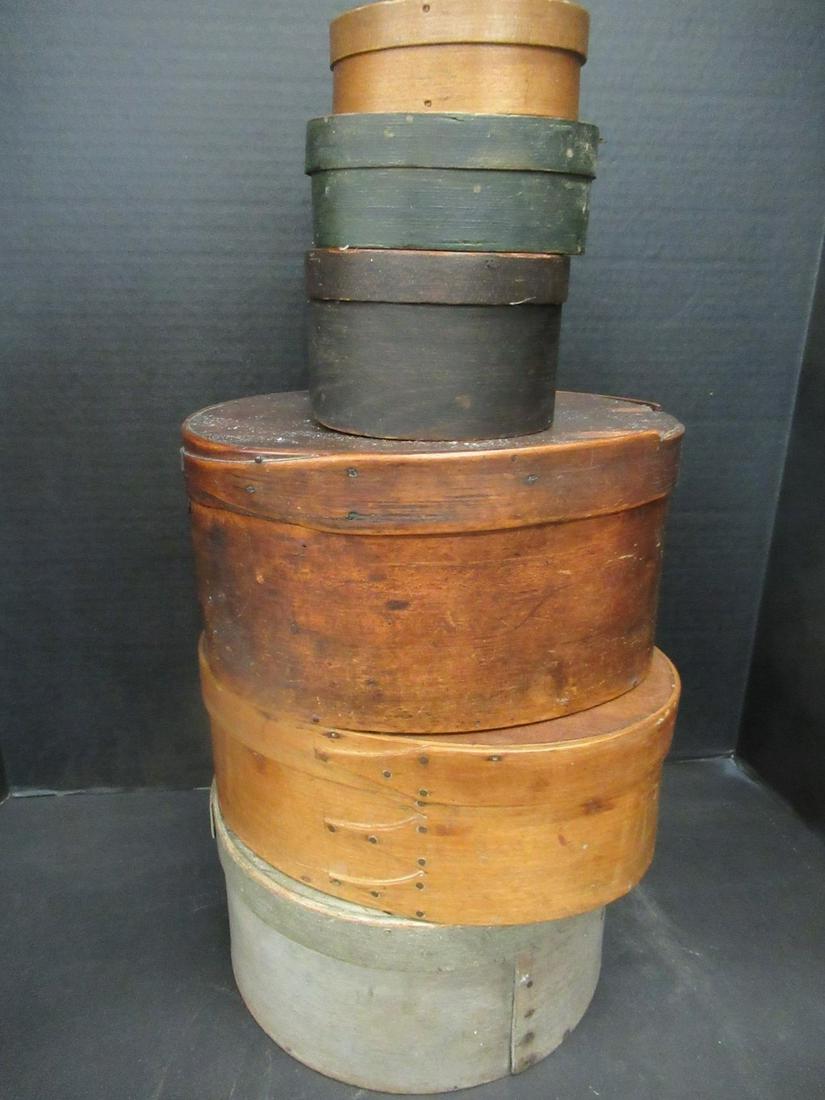 6 Wood Boxes Including Shaker: 6 Wood Boxes Including Shaker