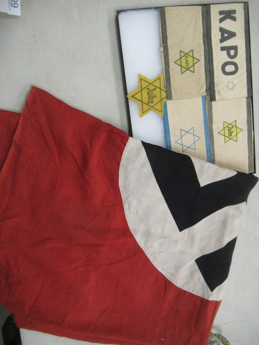 Lot with WWII German Flag: Lot with WWII German Flag, Approx. 9.5' x 4'