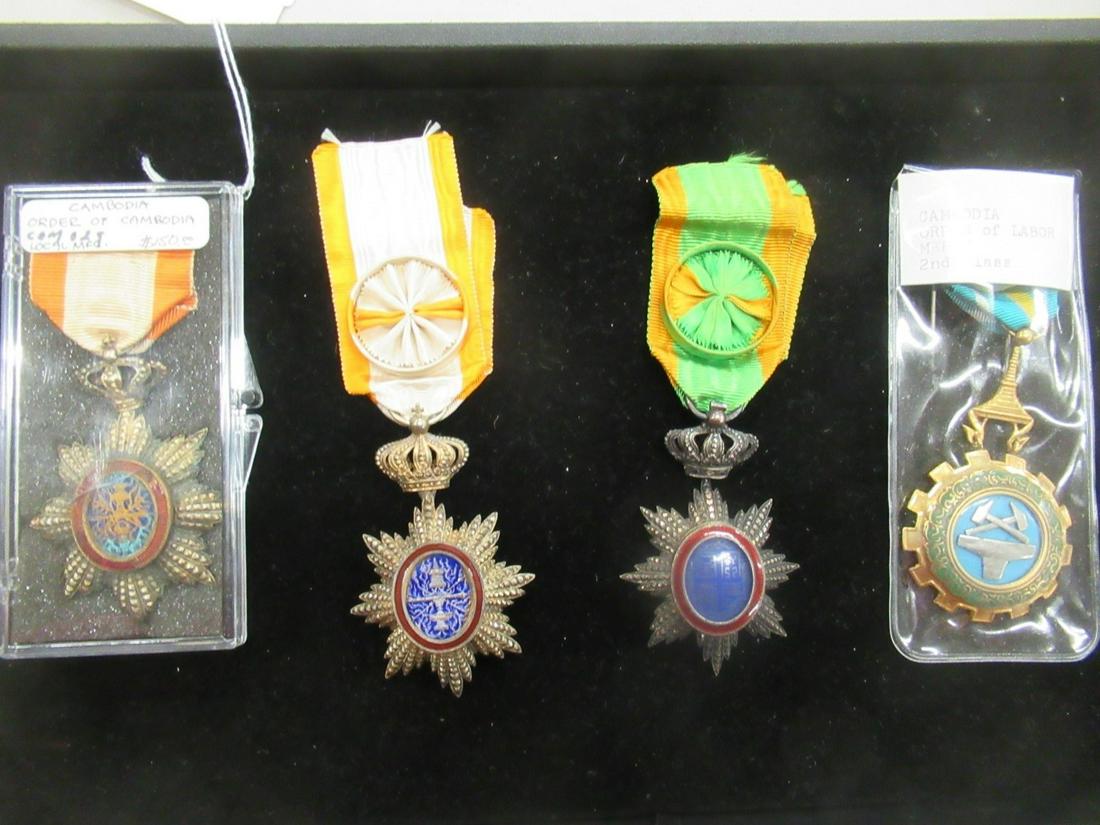 4 Cambodian Military Medals: 4 Cambodian Military Medals
