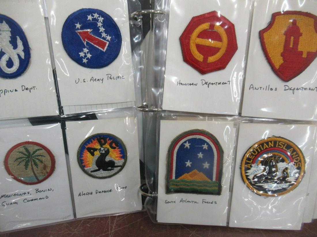 Binder of Military Patches Incl WWII, Etc: 1 Binder of Military Patches, WWII Area Command, Theaters, and Austria and Korea