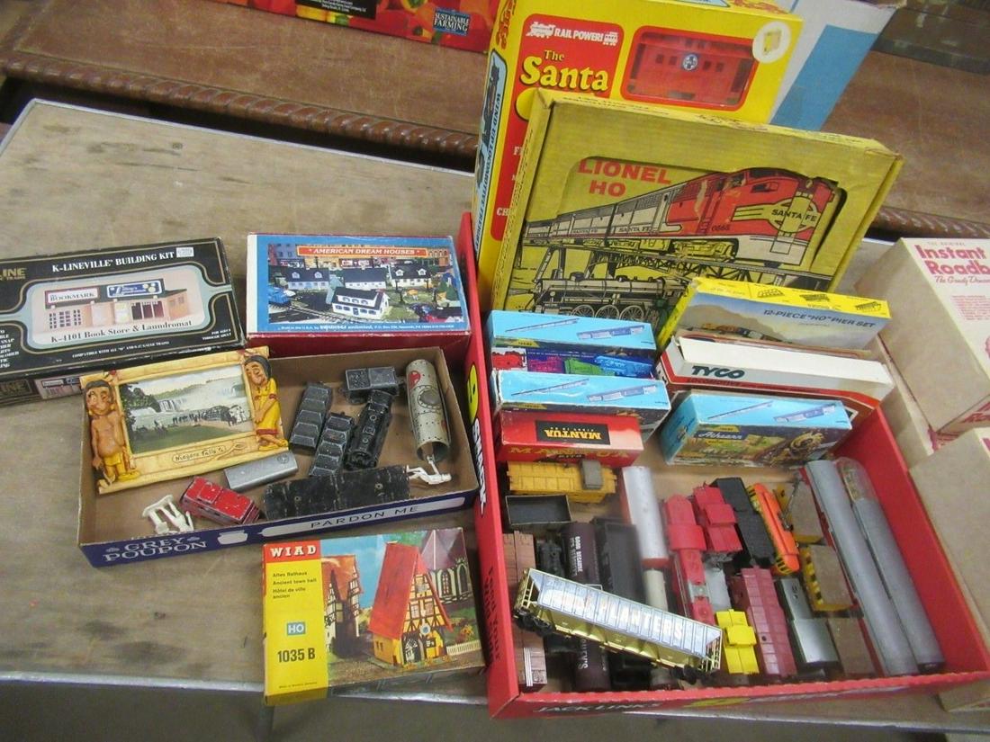 Lot of Athearn Trains in Boxes, Etc.: Lot of Athearn Trains in Boxes, Instant Road Bed, and Train Lightbulbs, Etc.