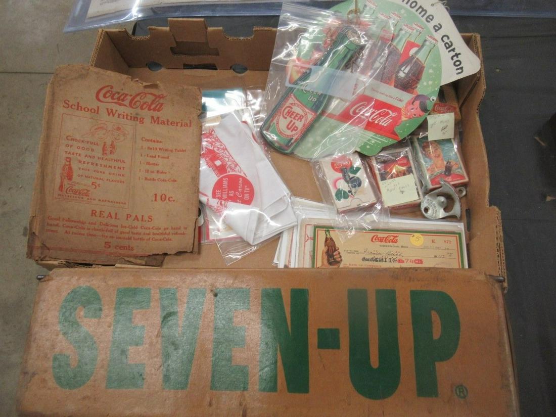 Vintage Coca-Cola Paper Lot: Vintage Coca-Cola Paper Lot, Incl. Cancelled Check, Blotters, Playing Cards
