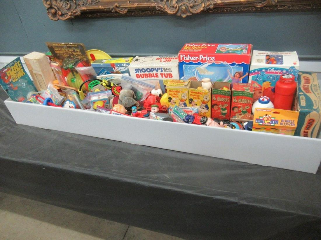 Very Large Lot Vintage Bubble Blowing Toys: Very Large Lot Vintage Bubble Blowing Toys, Mickey Mouse, Donald Duck, Mr Bubbles Etc