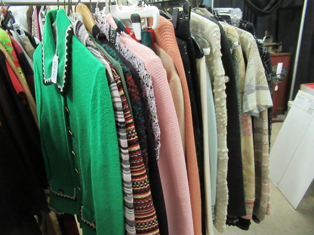 St John's Sweaters, Jackets, and Skirts: St John's Sweaters, Jackets, and Skirts, Approx. 42pcs, Sizes incl. 2, 4, 6, 8, small, and St John Size P