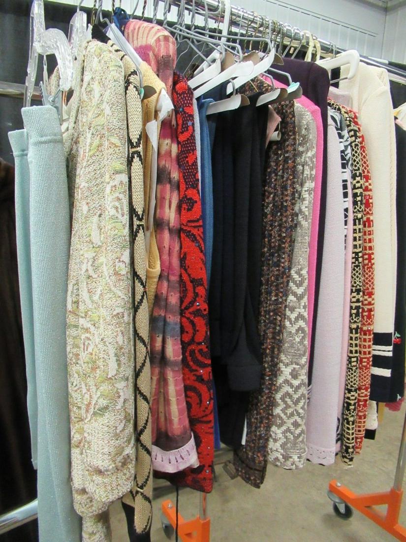 St John's Jackets, Sweaters, and Pants: St John's Jackets, Sweaters, and Pants, Approx. 37pcs, incl sizes 2, 4, small, and St John size P