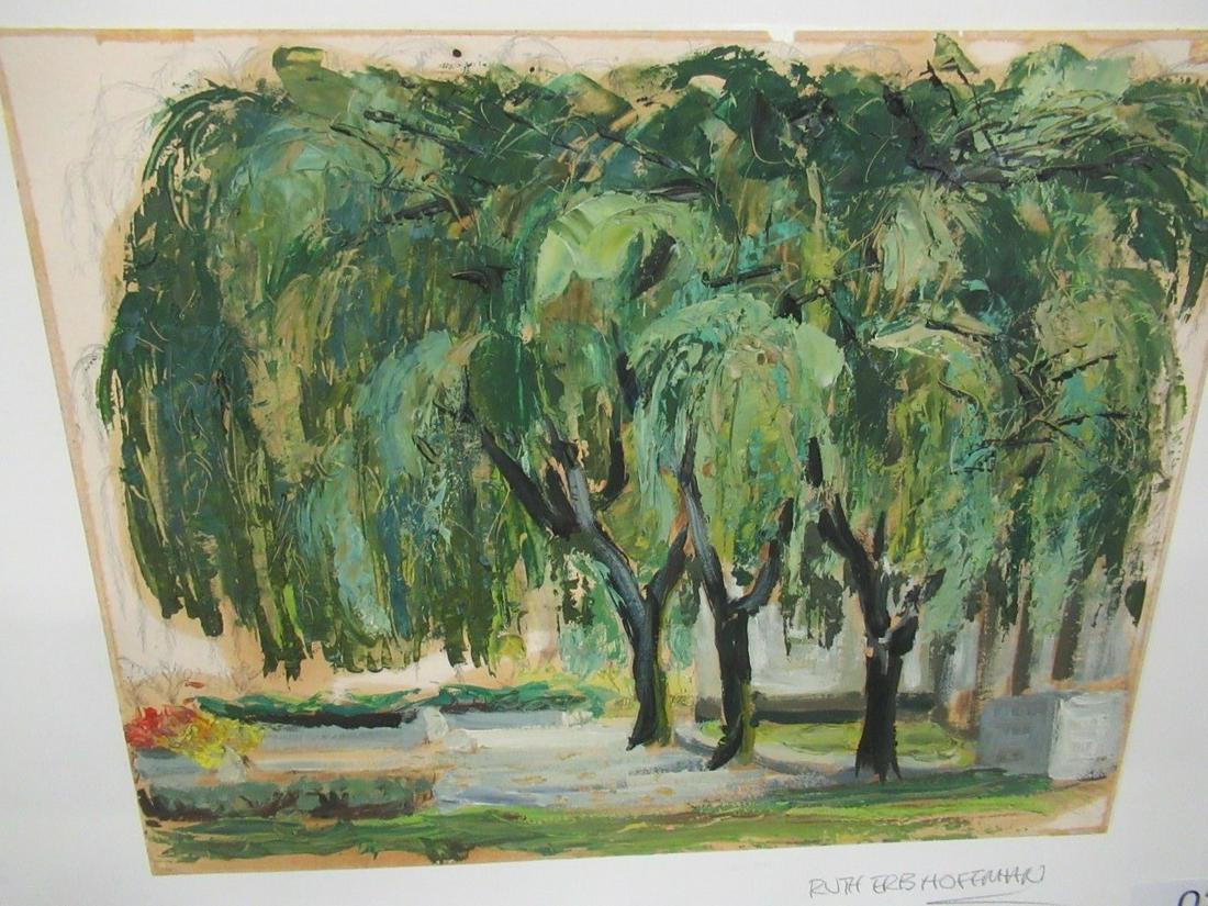 Ruth Erb Hoffman Acrylic on Paper: Ruth Erb Hoffman Acrylic on Paper, Approx. 21" x 15.5"