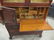 Tall Oak Cabinet w/ Glass Front Top - 2
