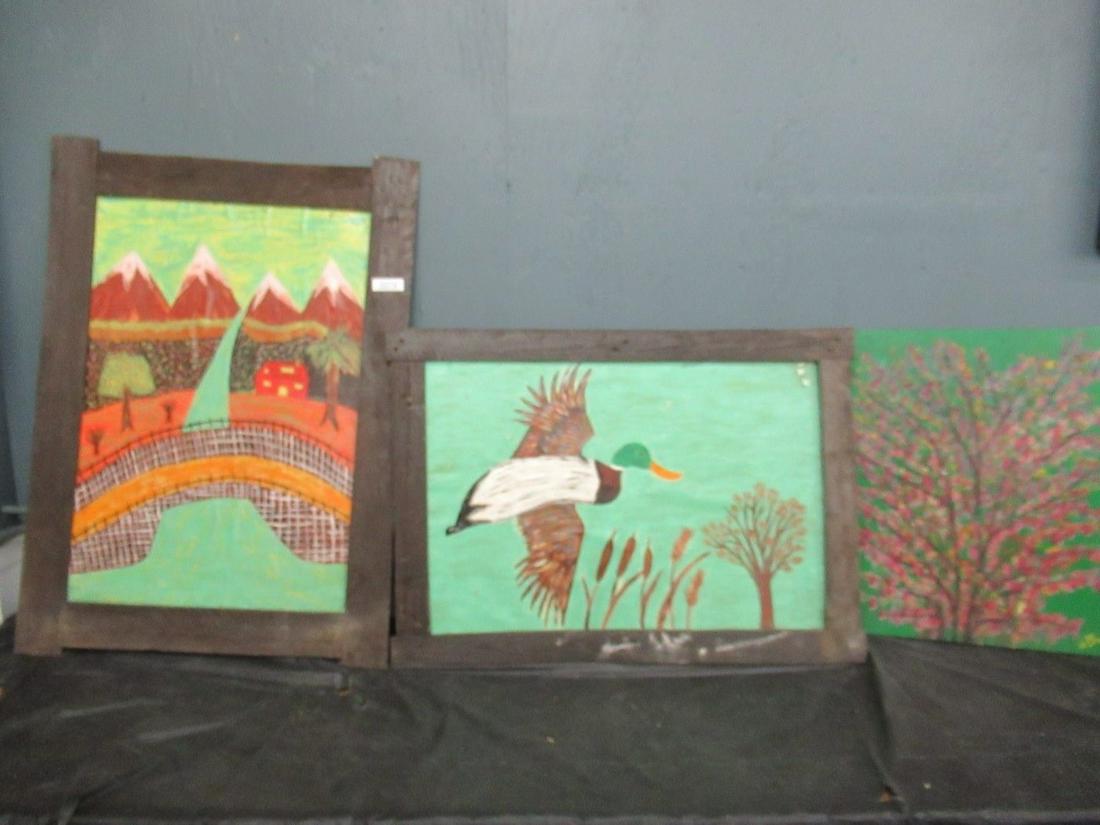 J.C. Litz 3 Paintings Oil on Board: J.C. Litz 3 Paintings Oil on Board