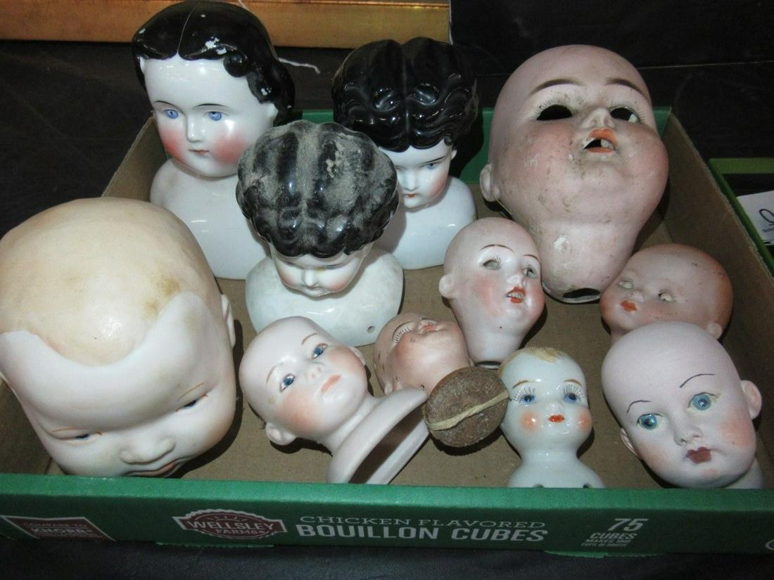 porcelain doll heads