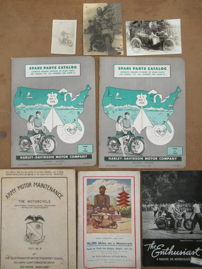 Group Motorcycle Photos, Booklets, Catalog: Group Motorcycle Photos, Booklets, Harley Davidson Parts Catalog