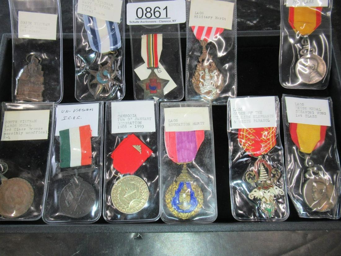11 Military Medals incl. South Vietnam, Cambodia: 11 Military Medals incl. South Vietnam, Cambodia, and Laos