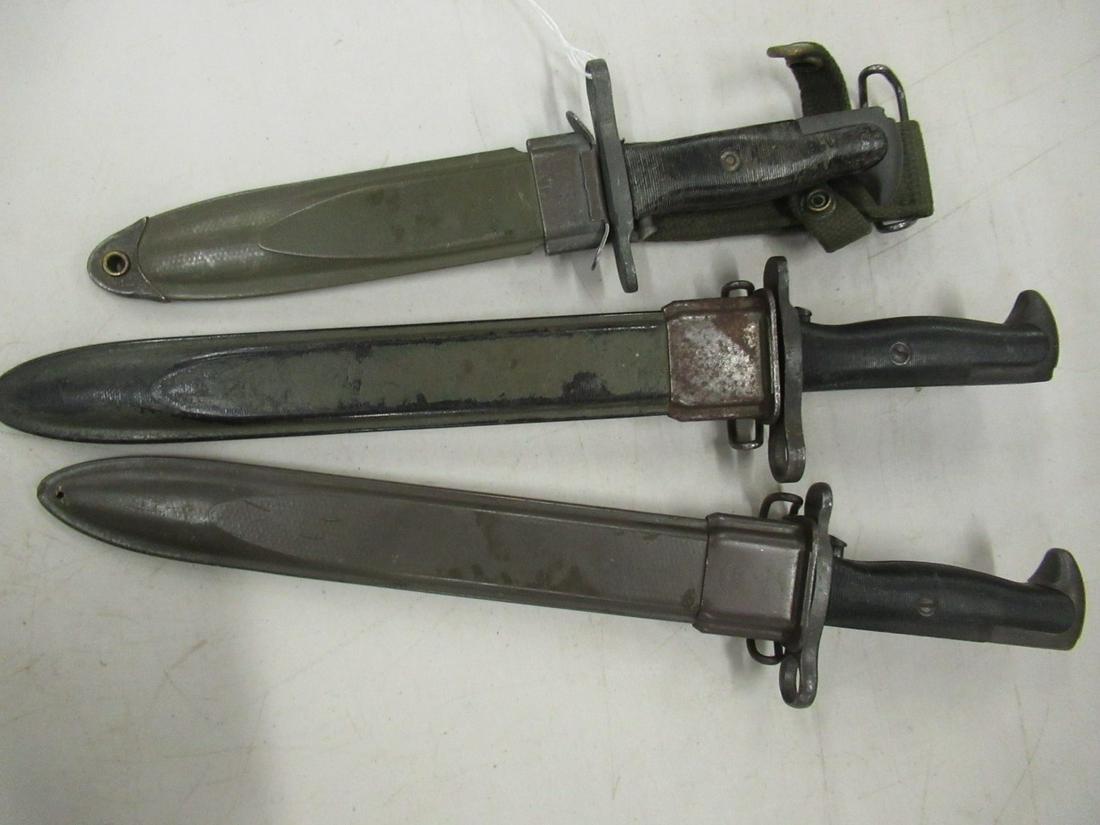 3 US Bayonets: 3 US Bayonets, 2 Approx. 16", 1 Approx. 12"
