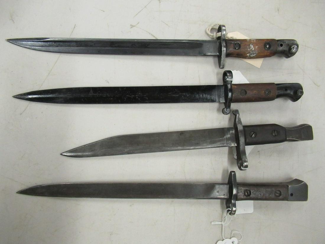 4 British Bayonets: 4 British Bayonets, 3 are Approx. 18", 1 is Approx. 14.5"