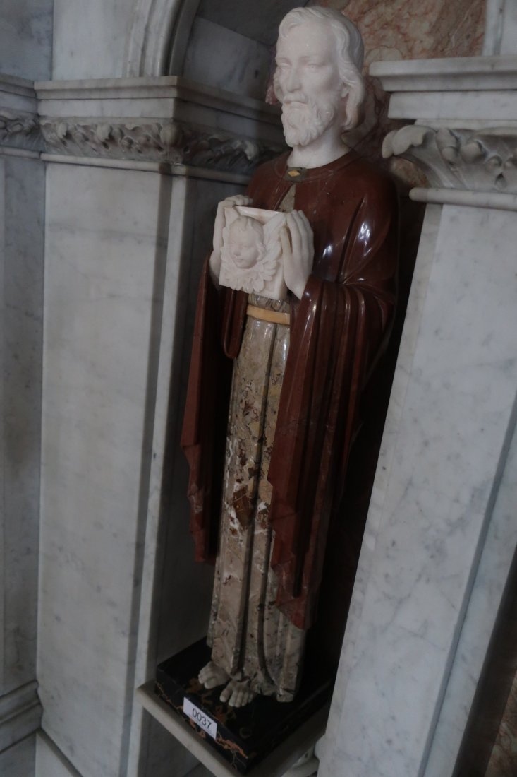 Carved Multicolor Marble Matthew the Evangelist (1 of 5)