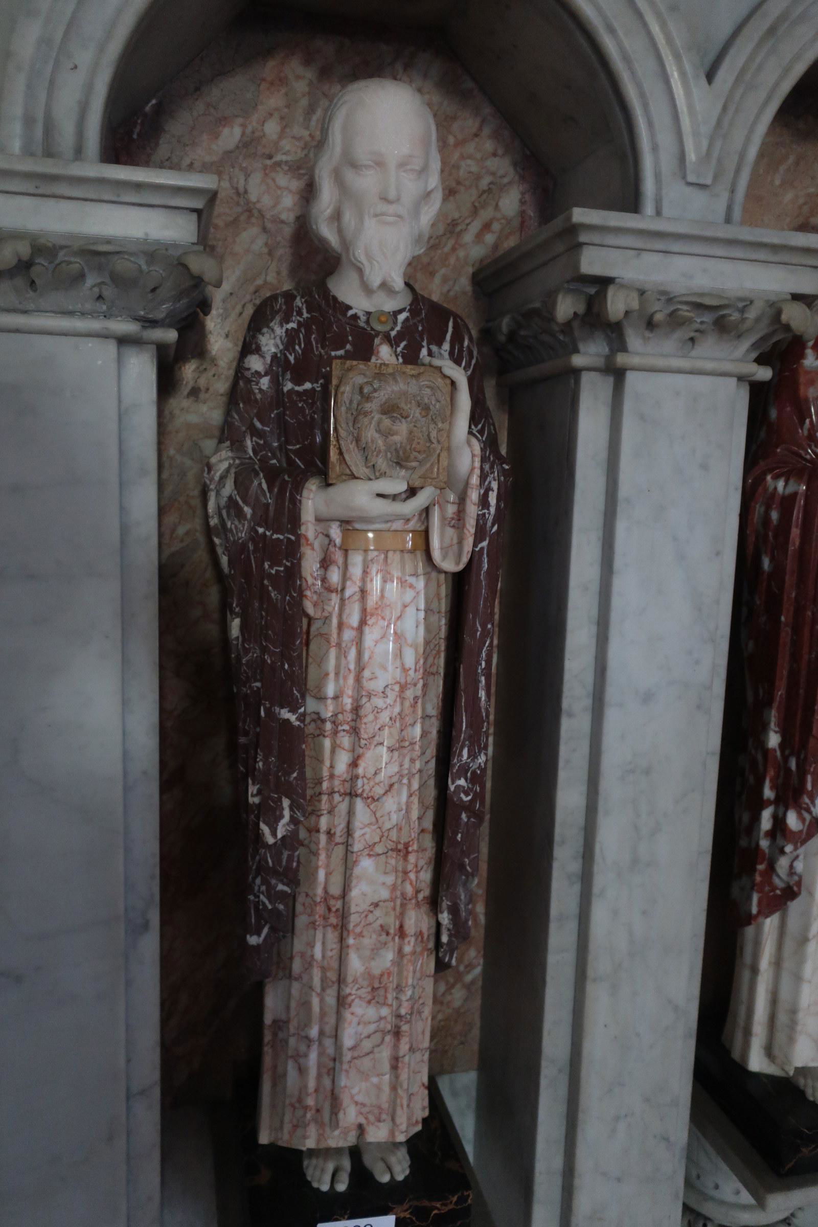 Carved Multicolor Marble Mark the Evangelist (1 of 6)
