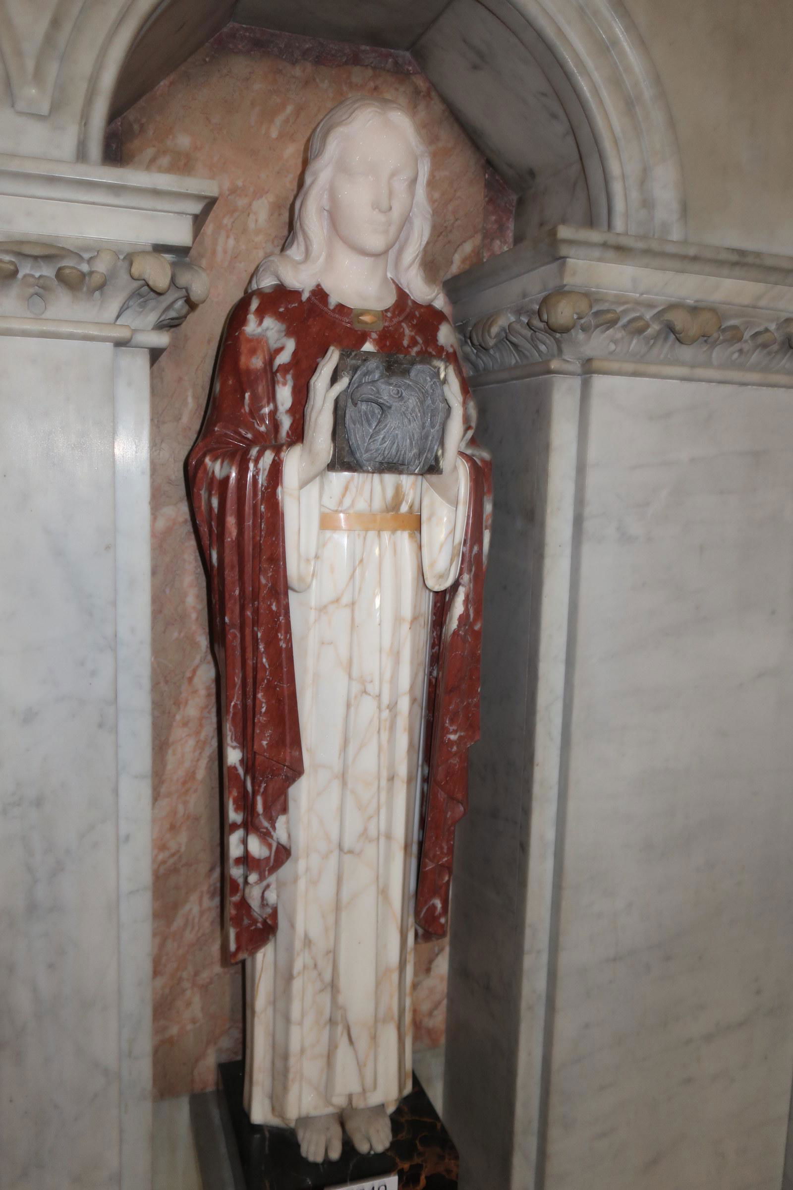 Carved Multicolor Marble John the Evangelist (1 of 5)