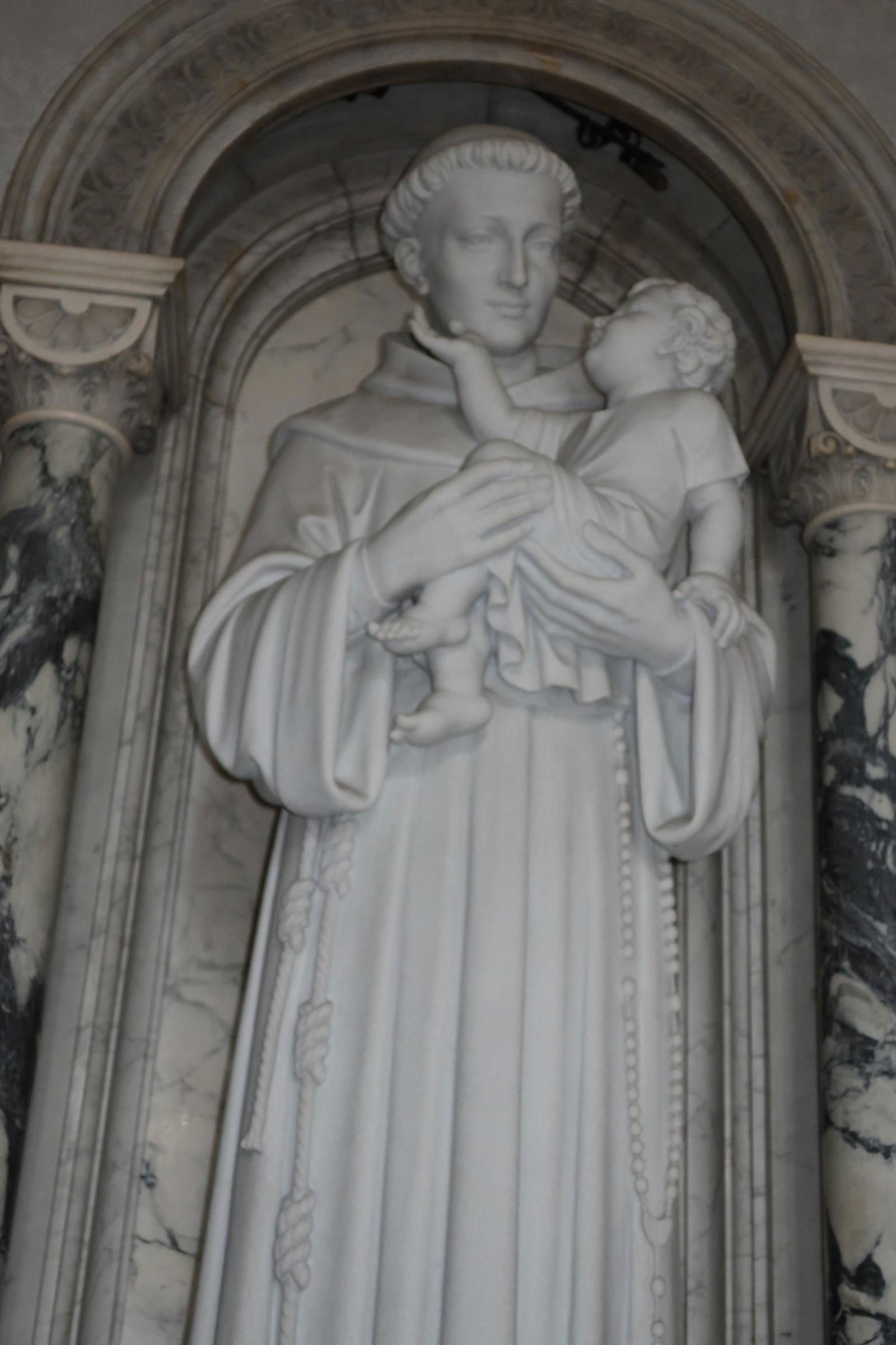 Carved Marble Statue of St Anthony by Daprato (1 of 5)