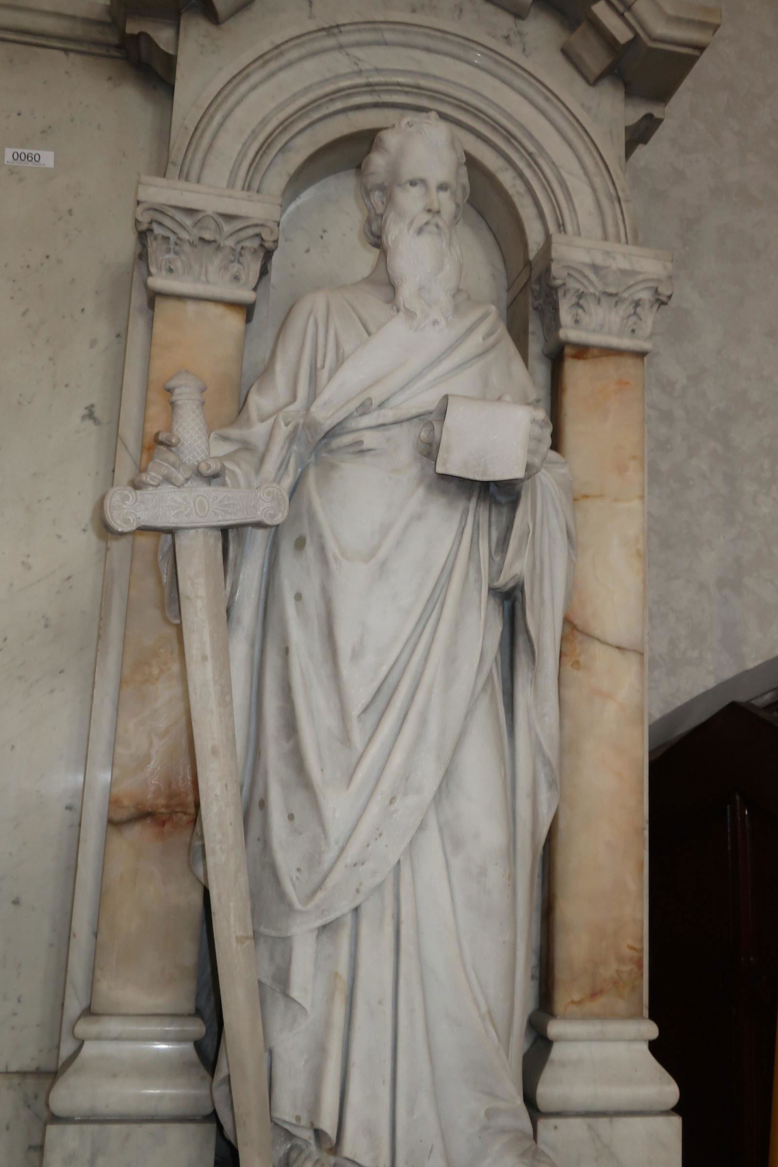 Carved Marble Statue St Paul (1 of 3)