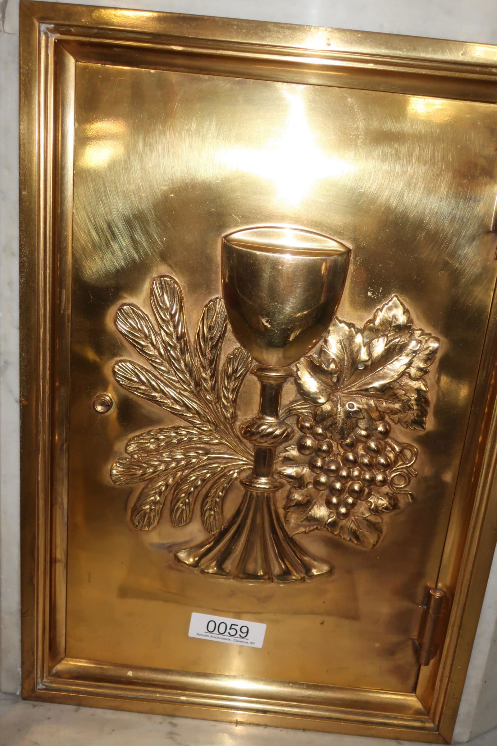 Bronze Tabernacle Grapes, Wheat, Chalice (1 of 2)