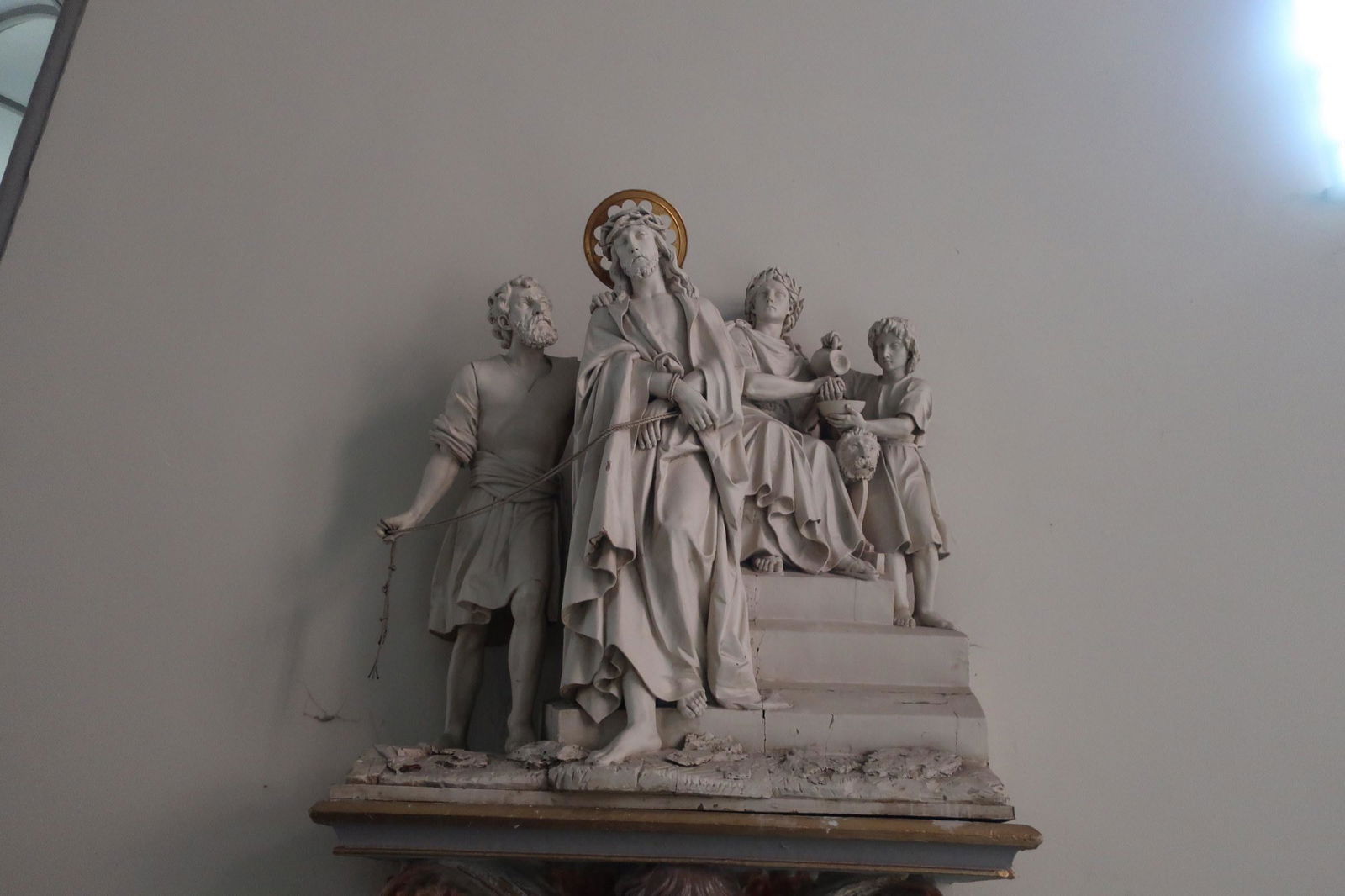 Early Carved Wood Station of the Cross (1 of 2)