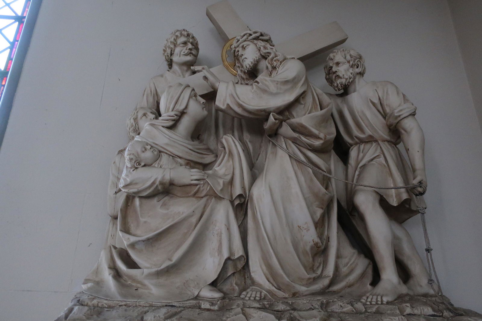 Early Carved Wood Station of the Cross (1 of 3)