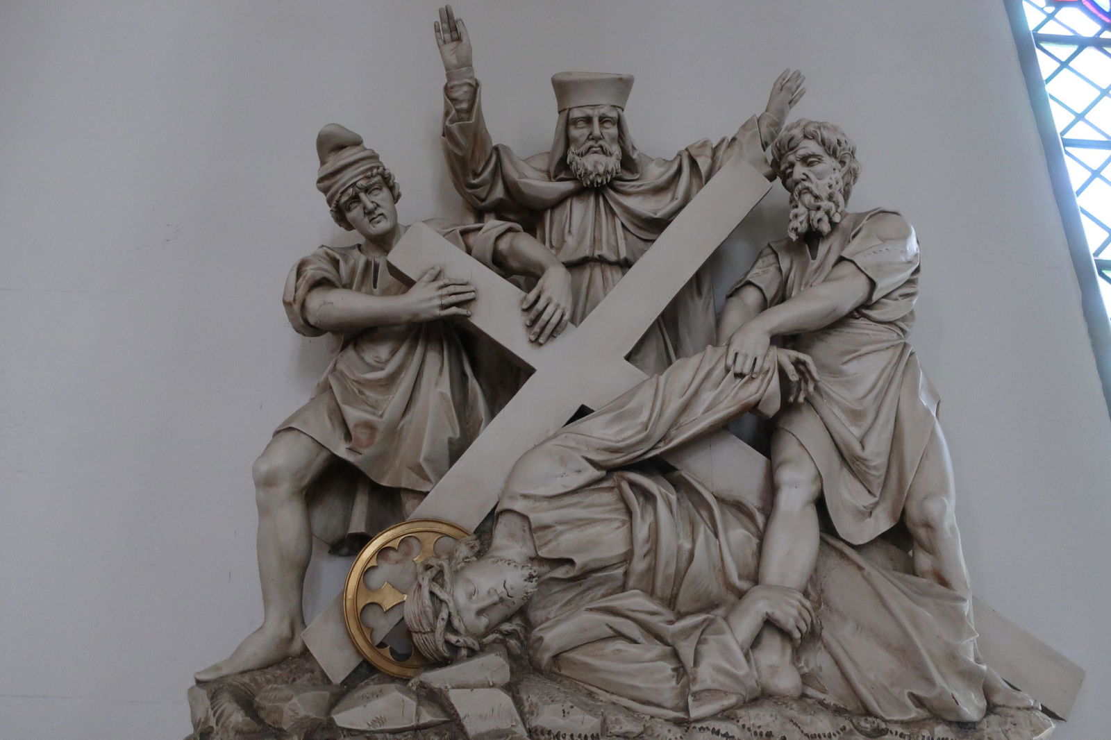 Early Carved Wood Station of the Cross (1 of 4)